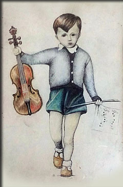 Jacques Gay petit avec le violon