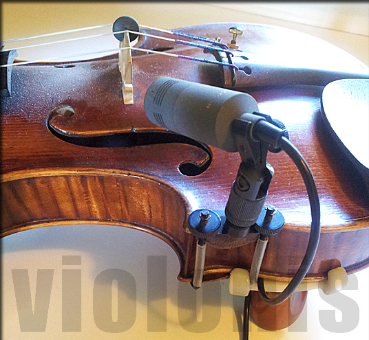 micro schoeps MK22 avec pince VA1 et support violon