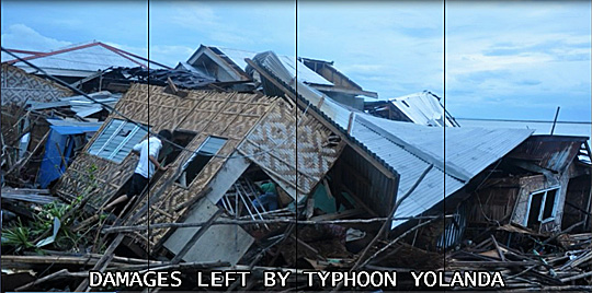 déagats à Palompon après le typhon Yolanda