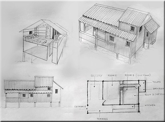 plan maison modèle pour Palompon